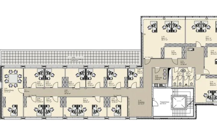 Hagencampus; hochwertige Bürofläche mit Kühlung und Terrasse