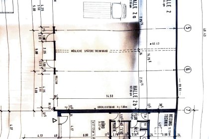 Grundriss Halle + kleines Büro Grevenbroich